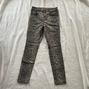 Never Denim Cheetah Print Denim Jeans